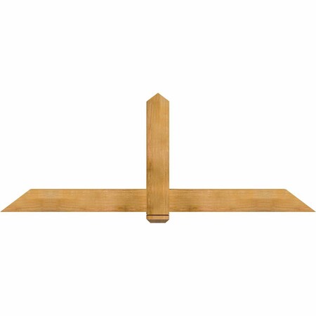 Ekena Millwork Eugene Rough Sawn Timber Gable Bracket, Western Red Cedar, 84"W x 31"H x 4"D x 6"F, 9/12 Pitch GBW084X31X0406EUG00RWR